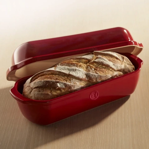 Форма для выпечки итальянского хлеба 39,5x16x15 cм от Emile Henry (гранат)